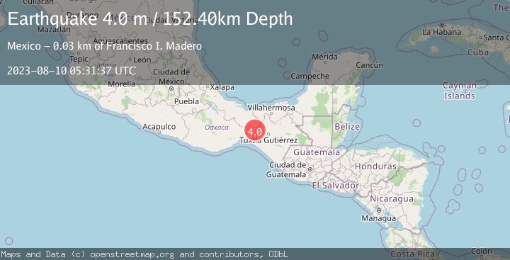 Map of OAXACA, MEXICO