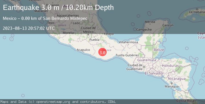 Map of OAXACA, MEXICO