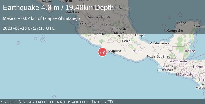 Map of OFFSHORE GUERRERO, MEXICO