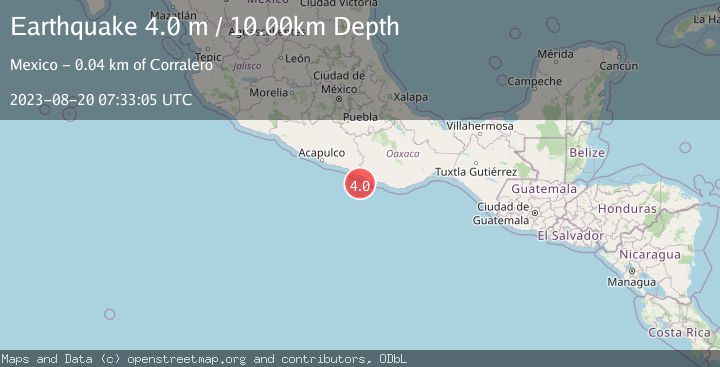 Map of OFFSHORE OAXACA, MEXICO