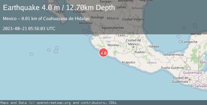 Map of OFFSHORE MICHOACAN, MEXICO