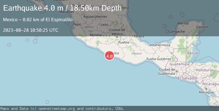 Map of OFFSHORE GUERRERO, MEXICO