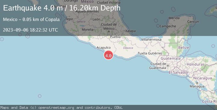 Map of OFFSHORE GUERRERO, MEXICO