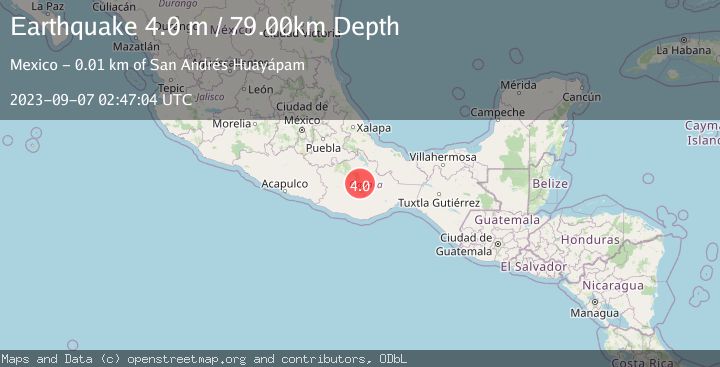 Map of OAXACA, MEXICO