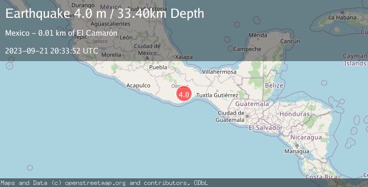 Map of OAXACA, MEXICO
