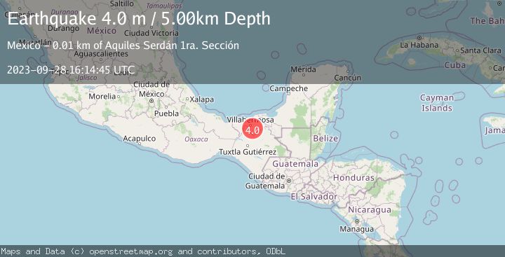Map of TABASCO, MEXICO