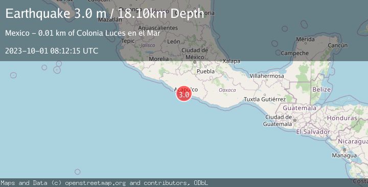 Map of OFFSHORE GUERRERO, MEXICO