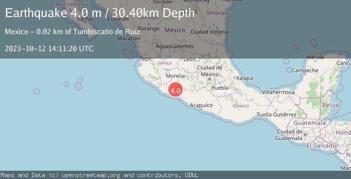Map of MICHOACAN, MEXICO