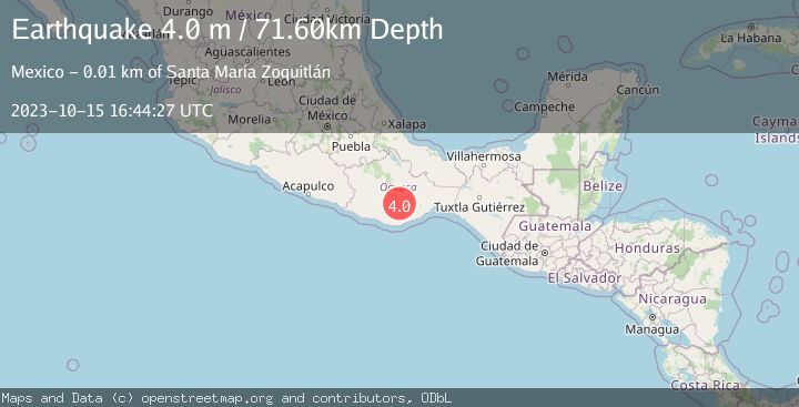 Map of OAXACA, MEXICO