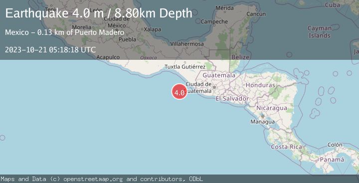 Map of OFF COAST OF CHIAPAS, MEXICO