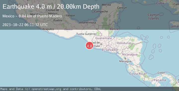 Map of OFFSHORE CHIAPAS, MEXICO