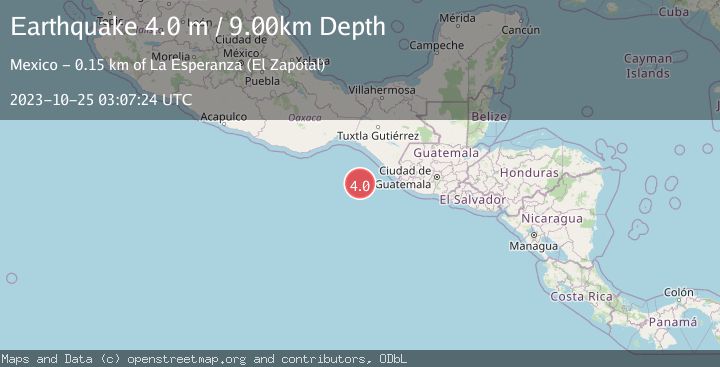 Map of OFF COAST OF CHIAPAS, MEXICO