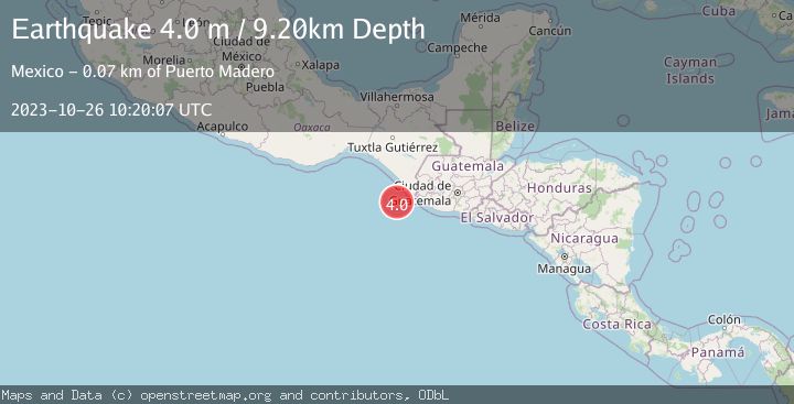 Map of OFFSHORE CHIAPAS, MEXICO
