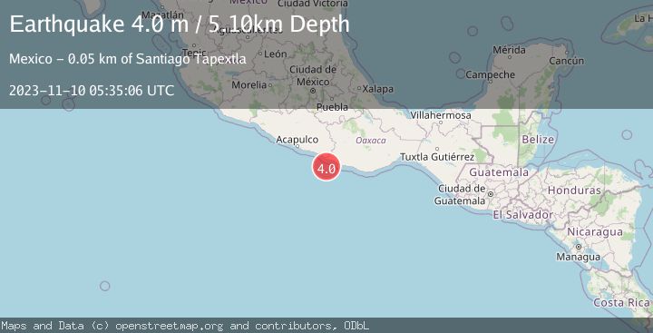 Map of OFFSHORE OAXACA, MEXICO