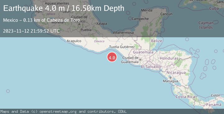 Map of OFF COAST OF CHIAPAS, MEXICO