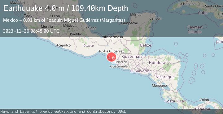 Map of CHIAPAS, MEXICO