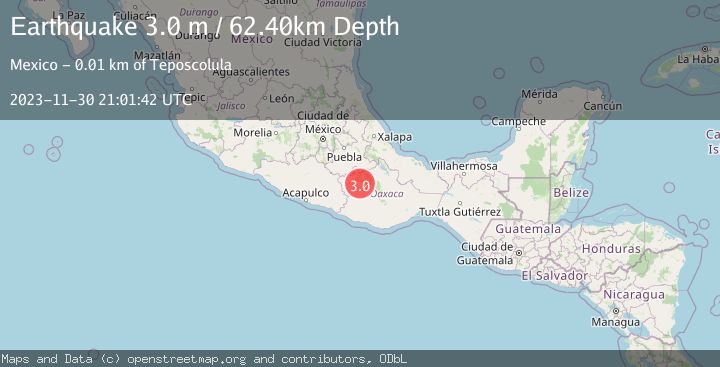Map of OAXACA, MEXICO