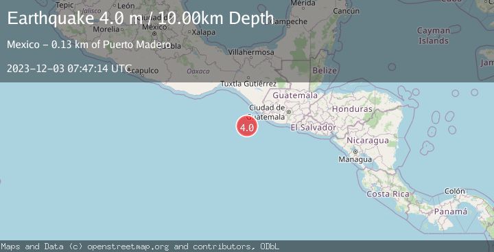 Map of OFF COAST OF CHIAPAS, MEXICO