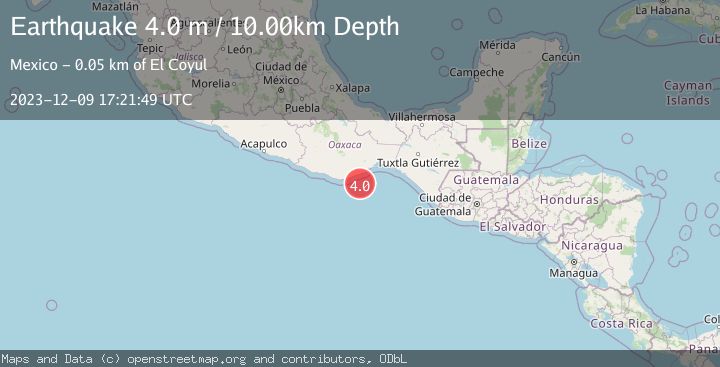 Map of OFFSHORE OAXACA, MEXICO