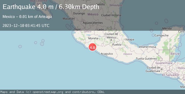 Map of MICHOACAN, MEXICO