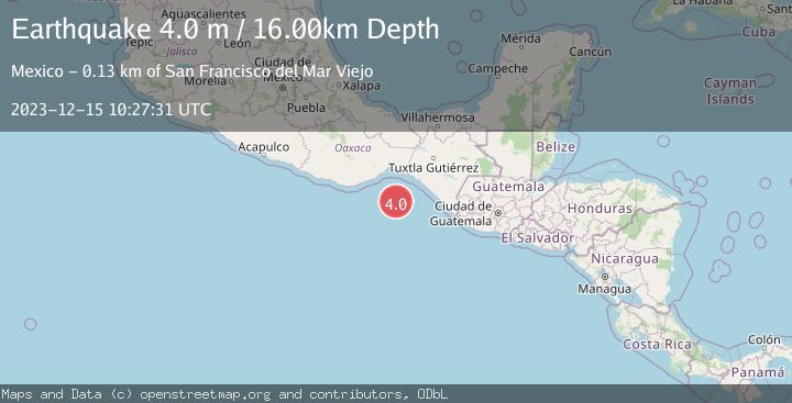 Map of OFF COAST OF OAXACA, MEXICO
