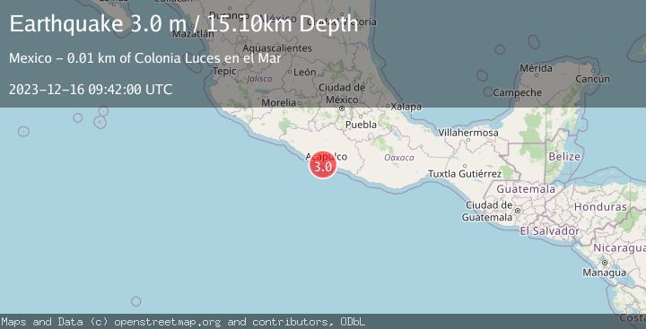 Map of OFFSHORE GUERRERO, MEXICO