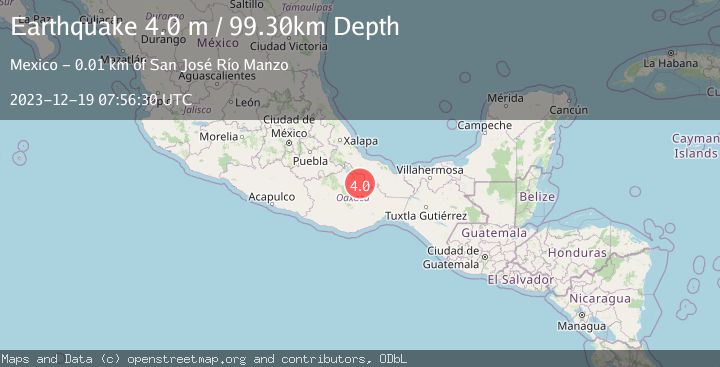 Map of OAXACA, MEXICO
