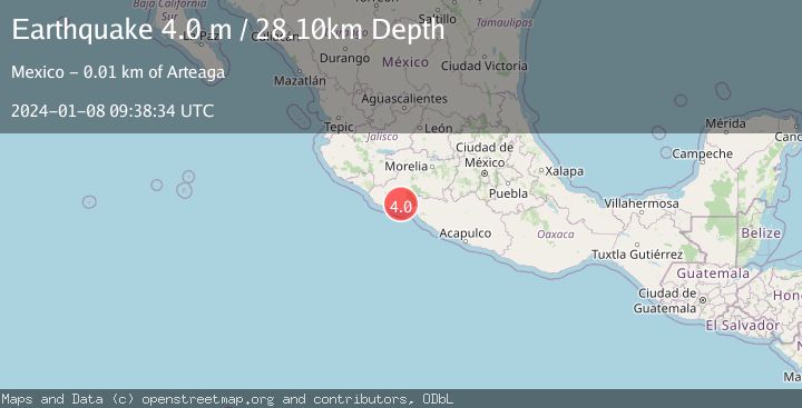 Map of MICHOACAN, MEXICO