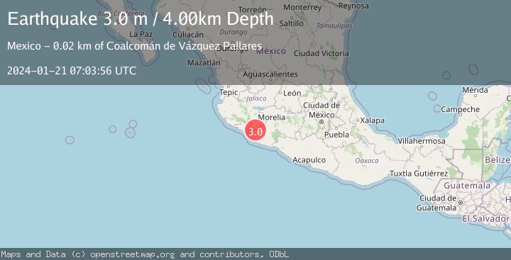 Map of MICHOACAN, MEXICO
