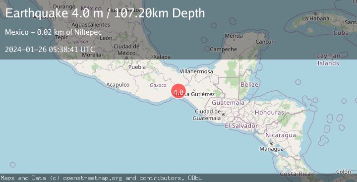 Map of OAXACA, MEXICO