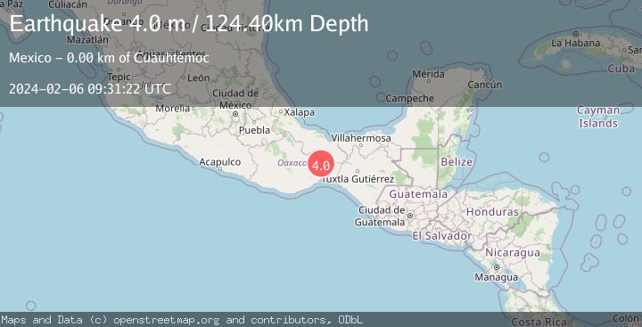 Map of OAXACA, MEXICO