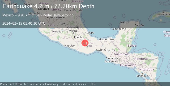 Map of OAXACA, MEXICO