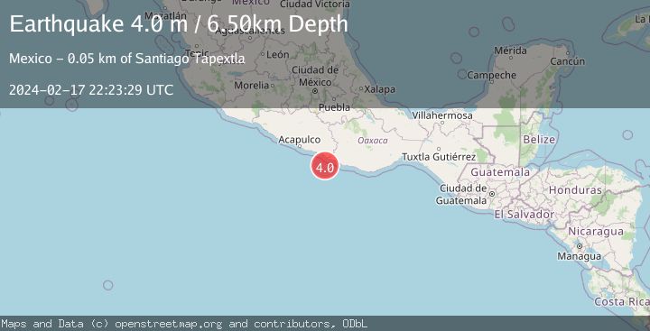 Map of OFFSHORE OAXACA, MEXICO