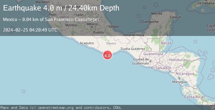 Map of OFFSHORE OAXACA, MEXICO