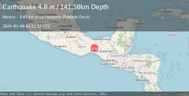 Map of OAXACA, MEXICO