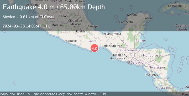 Map of OAXACA, MEXICO