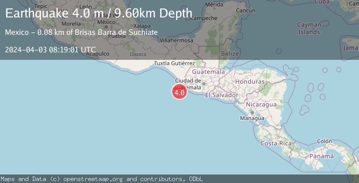 Map of OFFSHORE CHIAPAS, MEXICO