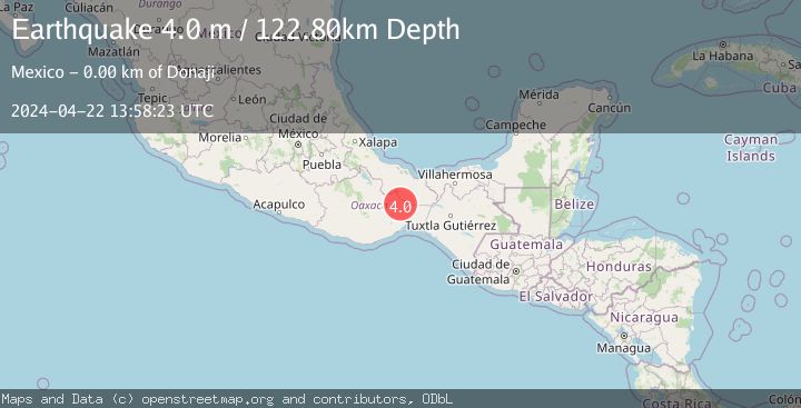 Map of OAXACA, MEXICO