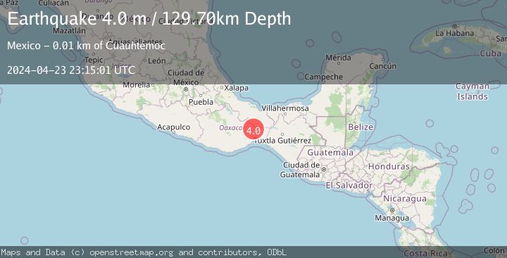 Map of OAXACA, MEXICO