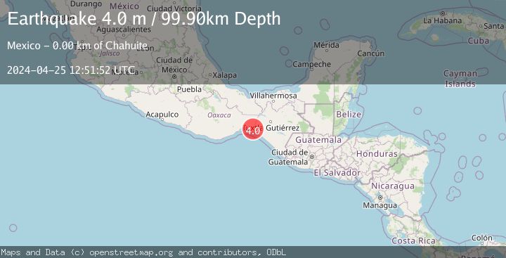 Map of OAXACA, MEXICO