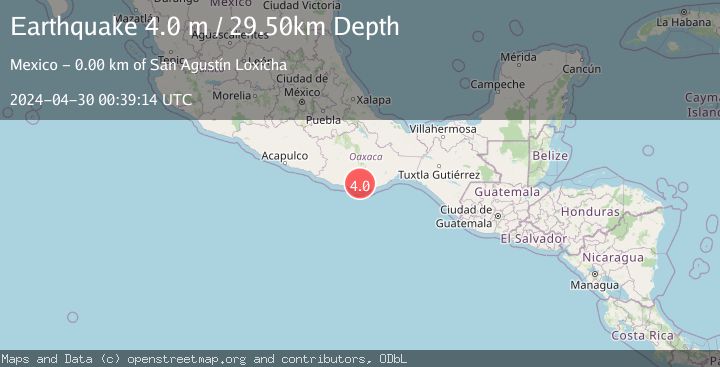 Map of OAXACA, MEXICO