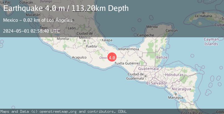 Map of OAXACA, MEXICO
