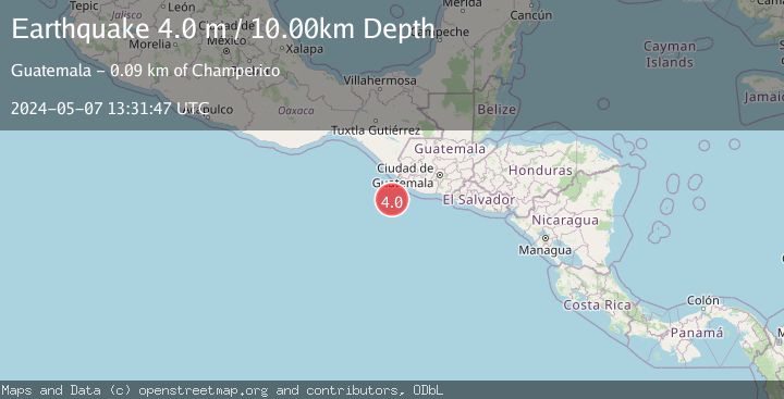 Map of OFFSHORE GUATEMALA