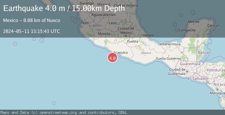 Map of OFFSHORE GUERRERO, MEXICO