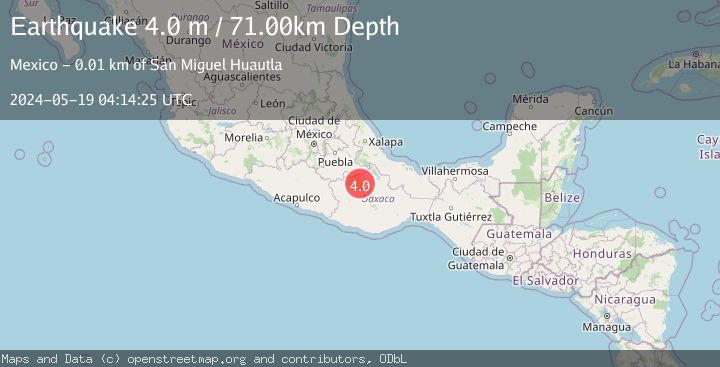Map of OAXACA, MEXICO