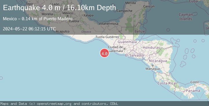 Map of OFF COAST OF CHIAPAS, MEXICO