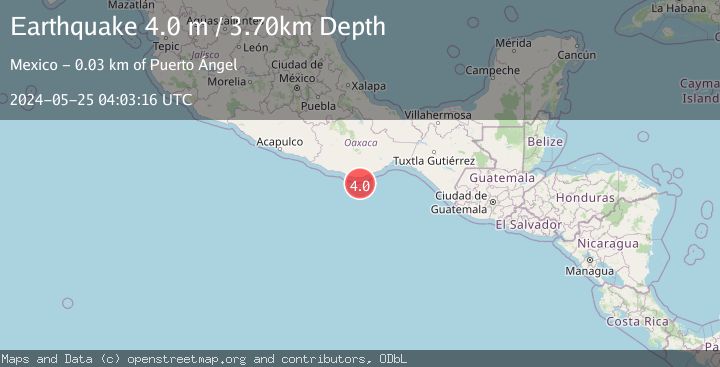 Map of OFFSHORE OAXACA, MEXICO