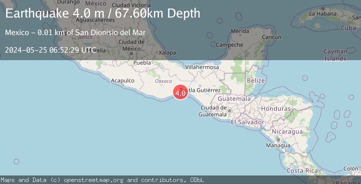 Map of OFFSHORE OAXACA, MEXICO