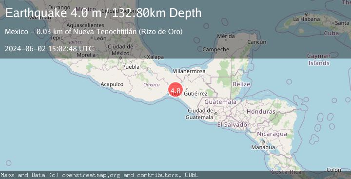 Map of OAXACA, MEXICO