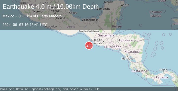 Map of OFF COAST OF CHIAPAS, MEXICO
